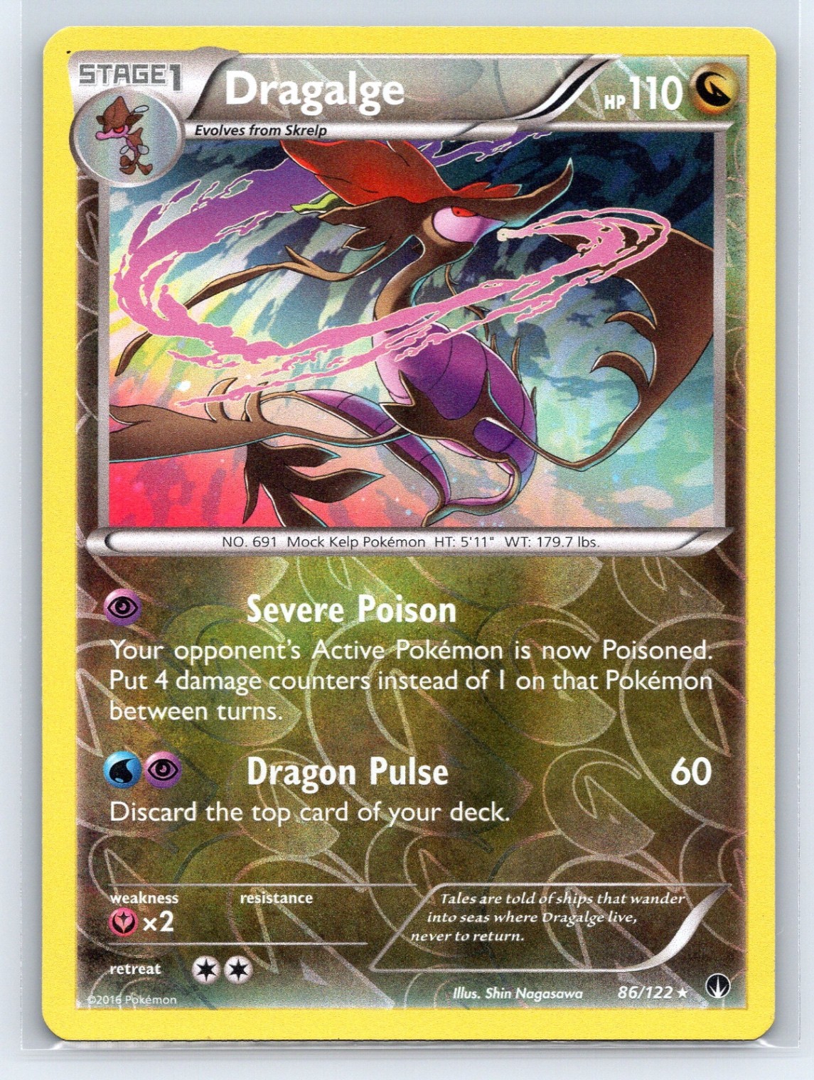 Dragalge Holo Rare XY - BREAKpoint 86/122 LP