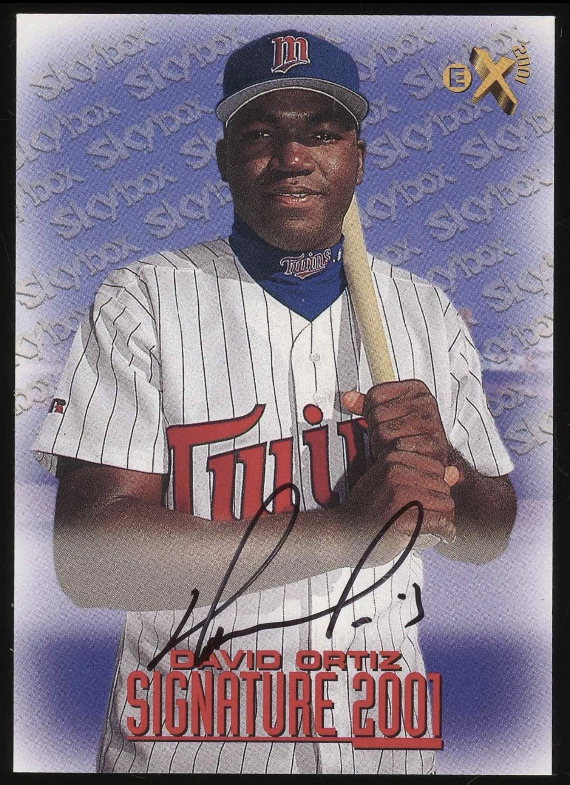 David Ortiz — 1998 SkyBox E-X2001 Signature 2001, mfg-certified autograph