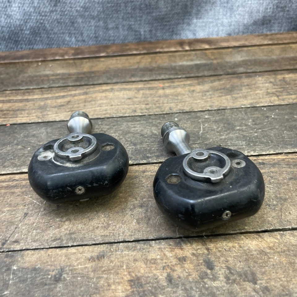 Pedales sin clip vintage Speedplay Frog Magnum negro acero bicicleta de montaña 9/16 Foto 2 de 4