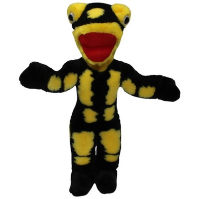 Heunec Lurchi Salamander Kuscheltier 33 cm gelb schwarz Vintage