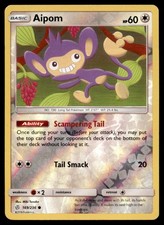 Aipom 169/236 Common Cosmic Eclipse Pokemon Reverse Holo Lightly Played