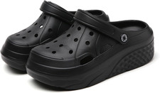 Womens Platform Clogs Garden Shoes Waterproof Beach Pool Sandals Summer Mules Ho