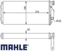 Mahle AH172000S WäRmetauscher FüR Innenraumheizung HeizungsküHler