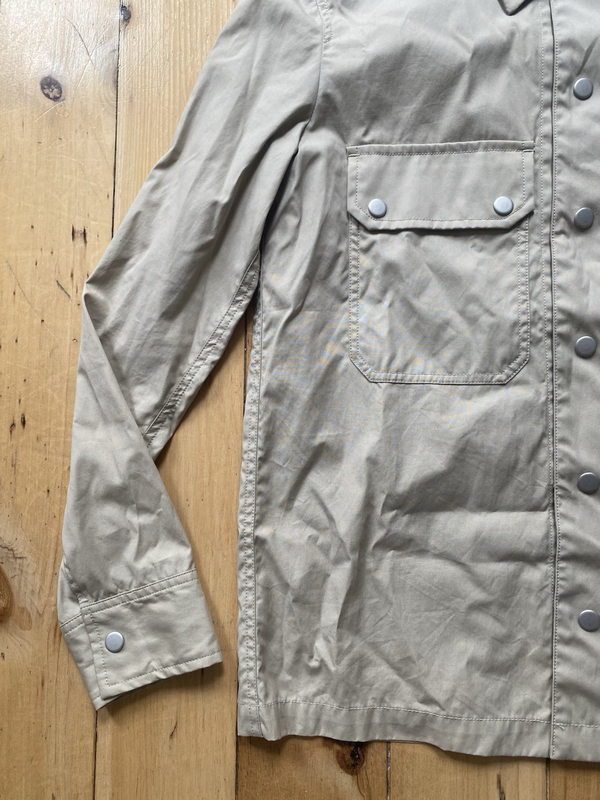 Helmut Lang Beige Snap Button Utility Jacket Mini… - image 4