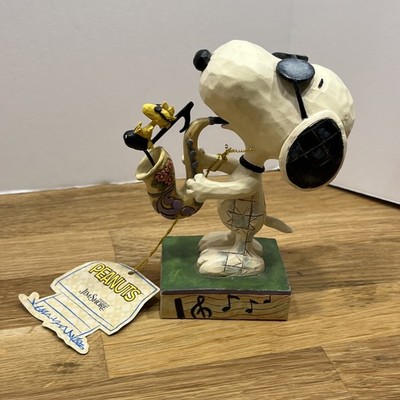 Jim Shore Peanuts The Blues Beagle Joe Cool Snoopy Saxophone Figurine 4049418