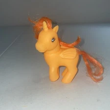 Toysmith Wonder Pony Land Orange Unicorn 3.5" Figure Toy