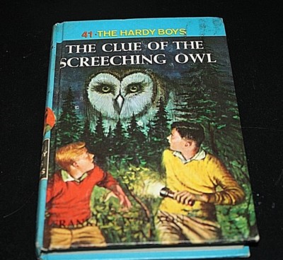 Vtg Hardy Boys Book Clue of Screeching Owl 1962 60s Hardback Franklin Dixon -P-9