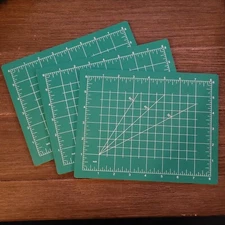 (3) Crafters 8x6 Cutting Mat NEW 30° 45° 60° Angle Lines - Lot of Three Mats