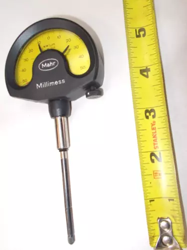 MAHR 1um Millimess Precision Dial Comparator Indicator 7 RUBIS 50-0-50 Germany