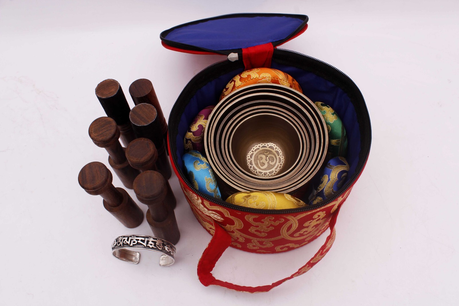 Tibetan singing bowl set Singing bowl set of 7 7 Chakra healing