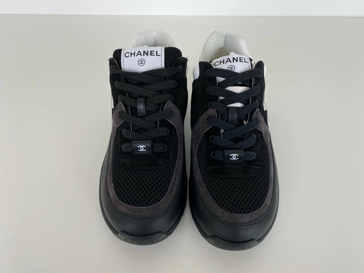 Chanel Purple Low Top Interlocking CC Suede Sneakers