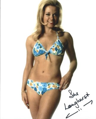 Sue Longhurst persönlich signiertes 10'' x 8'' Foto - schönes Model/Schauspielerin P43