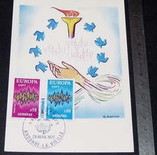 CARTE POSTALE 1er JOUR PHILATELIE 1972 CEPT EUROPA ANDORRE