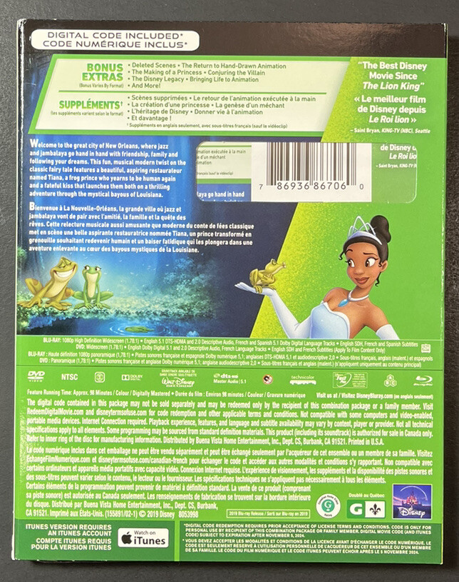 The Princess and The Frog (Blu-ray + DVD) NEW | eBay