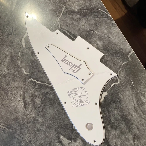 3 Ply White Pickguard/Truss Cover for 2004-2008 Gibson Firebird Studio + Decals