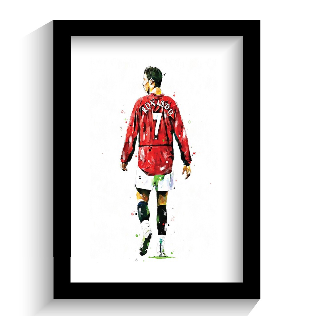 MANCHESTER UNITED - MAN UTD - CRISTIANO RONALDO - FRAMED ART PRINT