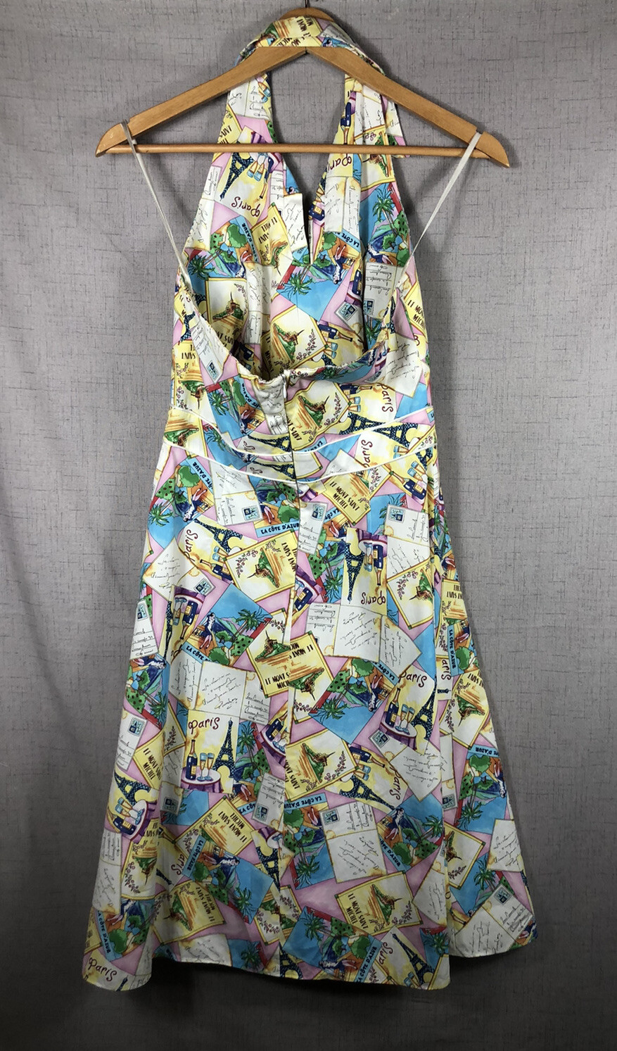 Modewomen Yves Cossette Depeche Mode Women’s Paris Postcard Print Halter Dress ...