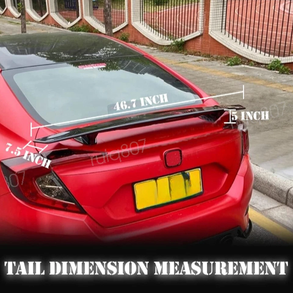 46“ Carbon Fiber Style Racing Rear Trunk Spoiler GT-Style Wing For ACURA TL Foto 2 de 4