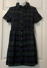 Tobi Woman Shirtdress S/P Plaid Flannel Button Front Collared Short Sleeve