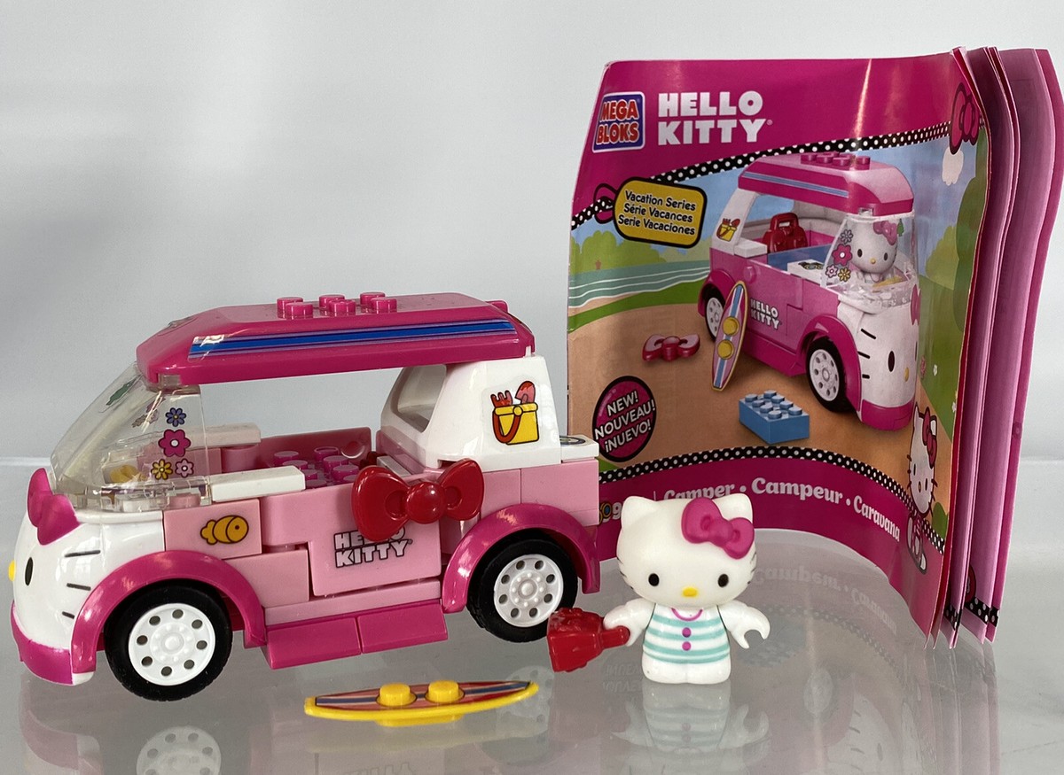Hello Kitty Mega Bloks 10934 Camper Road Trip Vacation Surf Board