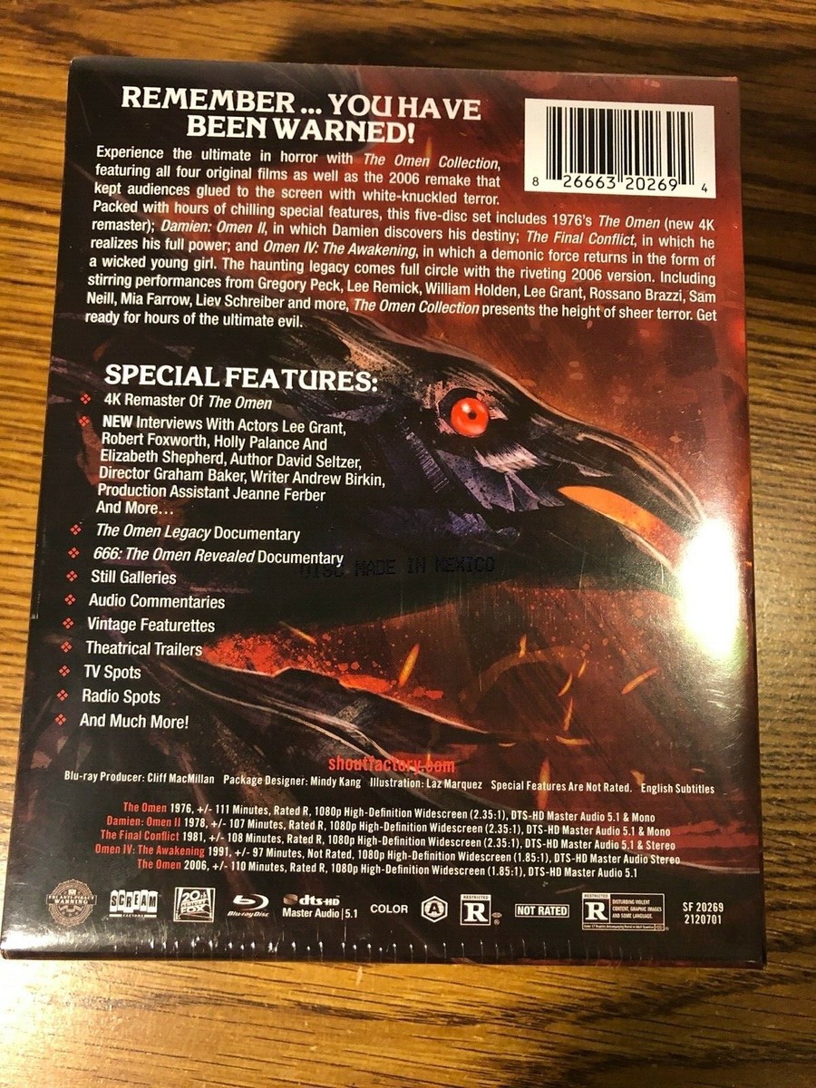 The Omen Collection Deluxe Edition Blu-ray Horror Box Set NEW