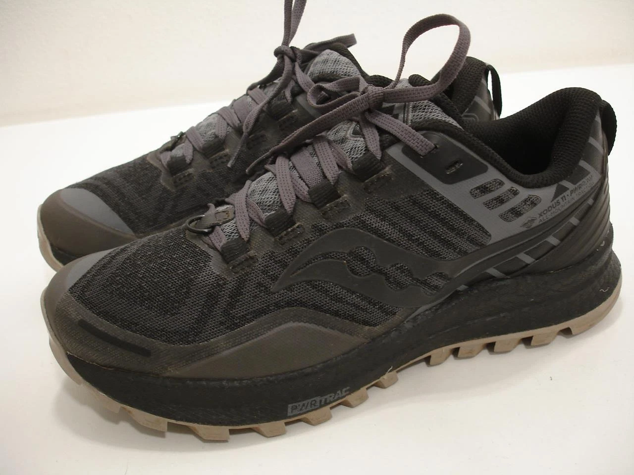 Men's sz 7 M Saucony Xodus 11 S20638-45 Trail Running Shoes Black Gray Traction