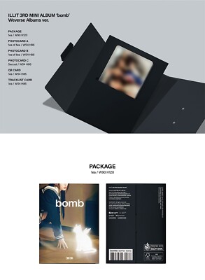 ILLIT [BOMB] 3rd Mini Album WEVERSE Ver./ QR Card+7 Photo Card+