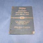 1938 Through 1944 Ford Mercury Chassis Parts Price List Vintage Dealer Manual