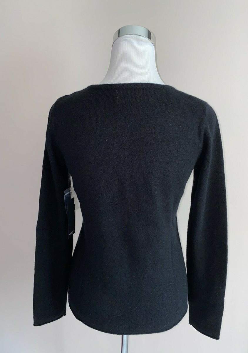 Pull 100% Cachemire Mercer Et Madison - Taille S, Gris, Manches Ballon - Neuf Avec étiquettes