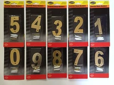 House Number Address Brass Color Metal  