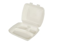 250 Menüschalen  Menüboxen Menübox 3 geteilt 21x24x7 cm XPS Styropor (79620)