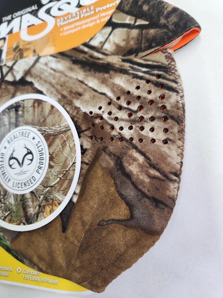 Seirus Size L Reversible Thermal Face Protection Camo or Orange Wind Water Proof - Image 2 of 4