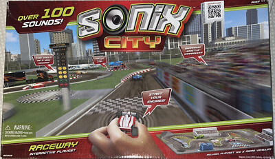 Sonix City Raceway Micro Car Interactive Playset with 100 Sounds 95003 NIB NEW