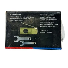 Neiko 30062A 1/4 in Collet 24000 RPM Free Speed Mini Air Straight Die Grinder