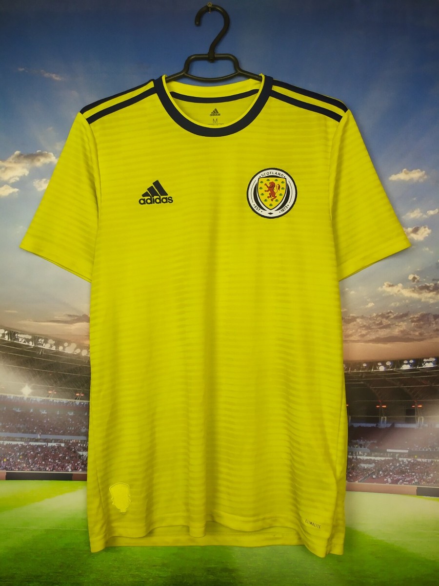 Scotland Away football shirt 2017 - 2019 Yellow Adidas BR8129 Mens