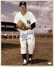 Bob Turley Signed Photo 16x20 Baseball Yankees Autograph Cy MVP Inscription JSA