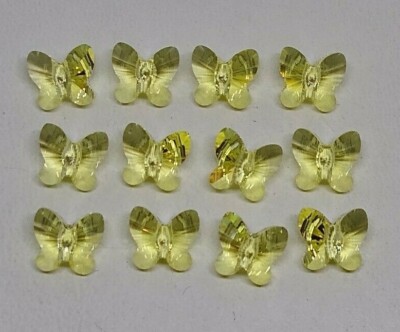 Jonquil Yellow Butterfly Earrings Made with Swarovski(R) Crystal Sterling Silver Jonquil Yellow Butterfly Earrings Made with Swarovski(R) Crystal Sterling Silver