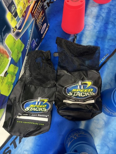 WSSA Speed Stacks Set 12 Blue & 12 Pink Official Cups StackMat Timer Carry WORKS - Picture 2 of 14