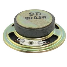 2" Diameter Round Metal Shell External Magnet Speaker 8 Ohm 0.5W