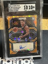 2020-21 Prizm Desmond Bane Rookie Penmanship RC Orange Ice Auto #DBN SGC 10/10