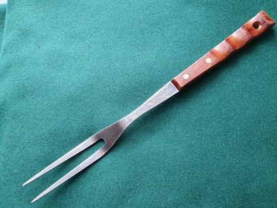 Vintage Prestige Tranchiergabel Holzgriff Besteck