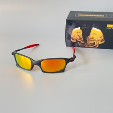 Oakley X-metal Squared Polarized Sunglasses Ruby Lenses/Black Frame