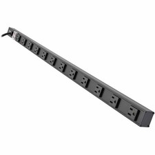 Tripp Lite 36" 12-Outlet Vertical Power Strip w/ 15ft Cord - Black