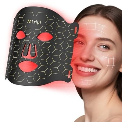 Red Light Therapy for Face, 7 Color Modes Portable LED Face Mask Light Therapy