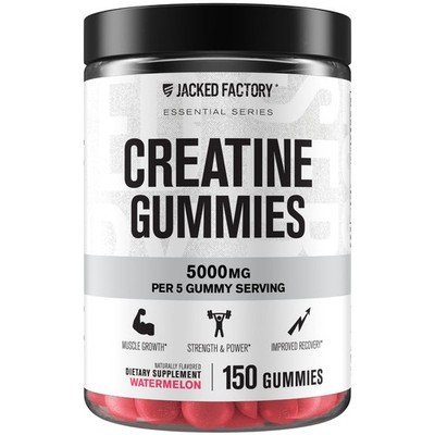 Jacked Factory Creatine Monohydrate Gummies 5g Daily Dose (1g/Gummy) - Vegan