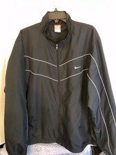 Nike The Athletic Dept Mesh Lined Windbreaker Jacket Black Mens Sz 2XL Y2k VTG