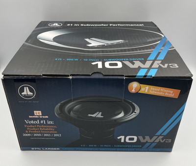 JL Audio 10W1V3-4 10  4 Ohm 300 Watt Subwoofer - New In Box