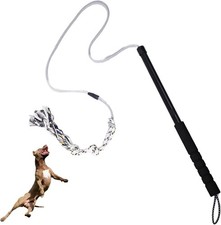 Flirt Pole For Dogs Interactive Dog Toys Durable Heavy Duty Dog Flirt Pole Black