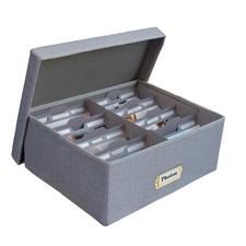 Sprsthai Linen Photo Storage Box   Holds 1700 Photos, 24 Adjustable Dividers ...