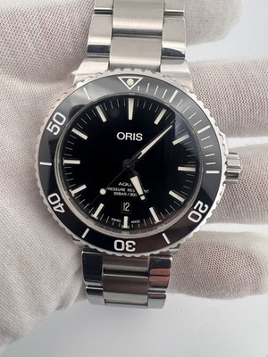 Oris Aquis Date 01 733 7730 4154 Black Dial Auto Mens Watch *Read*